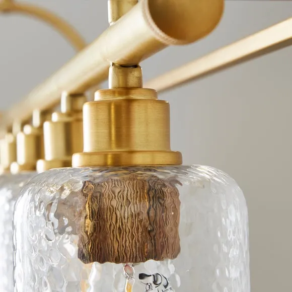 5-Light Adjustable Ceiling Light - Gold, Glass