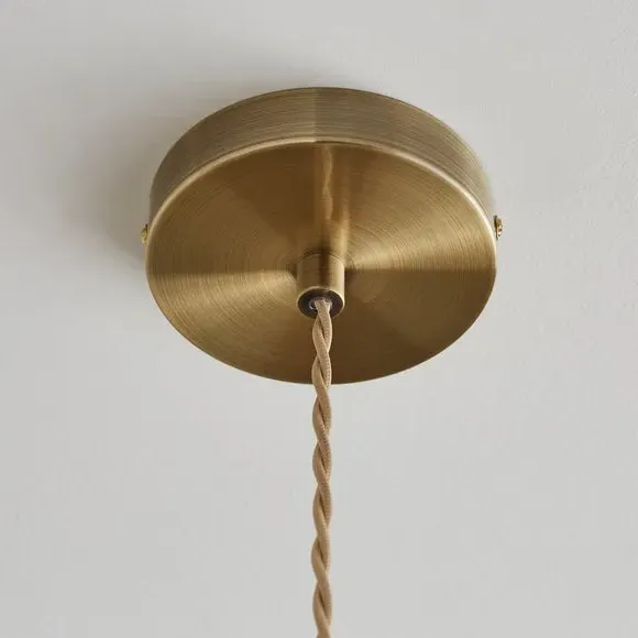 Adjustable Pendant Light - Gold, Pressed Glass