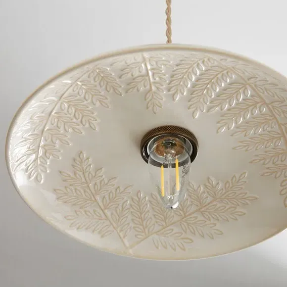 Adjustable Pendant Light - Off-White, Ceramic