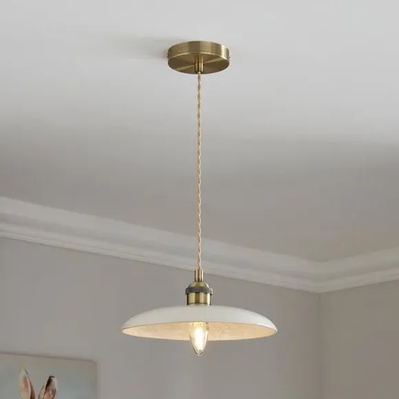 Adjustable Pendant Light - Off-White, Ceramic image