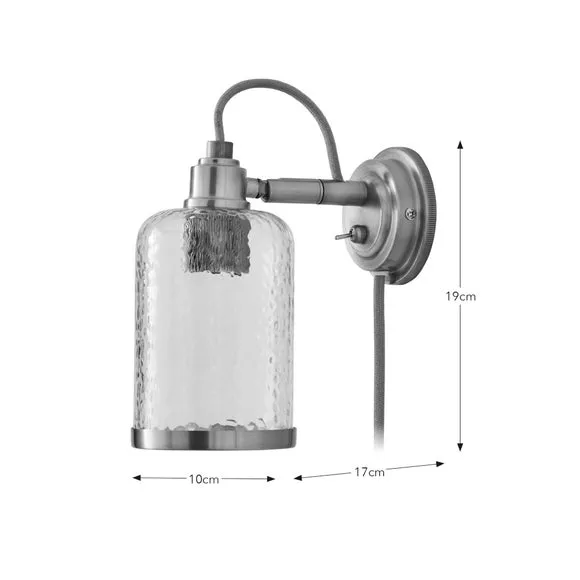 Adjustable Wall Light with Plug - Gold, Brass