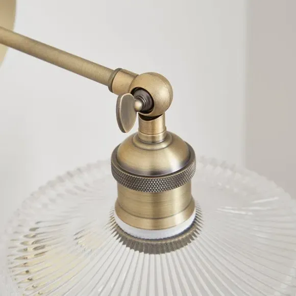 Adjustable Wall Light with Plug - Gold, Steel