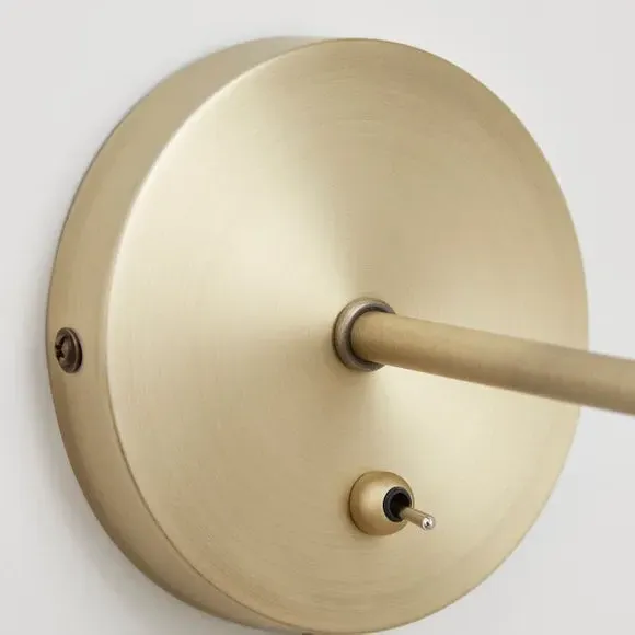 Adjustable Wall Light with Plug - Gold, Steel