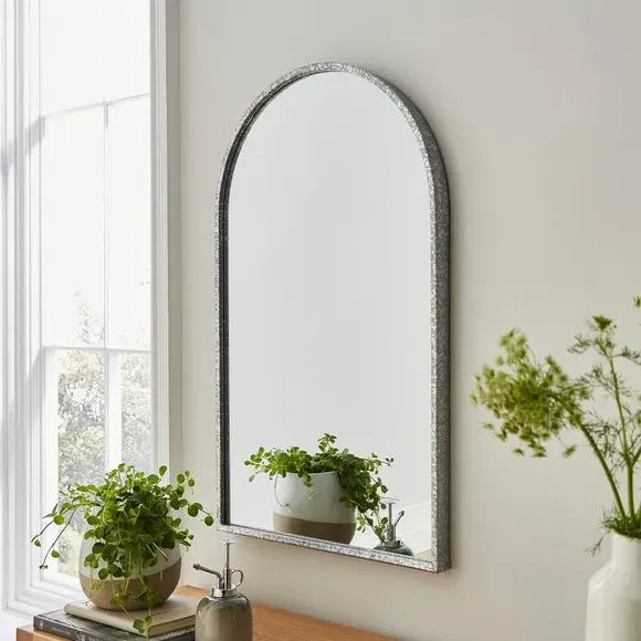 Arched Wall Mirror - Steel, Galvanised