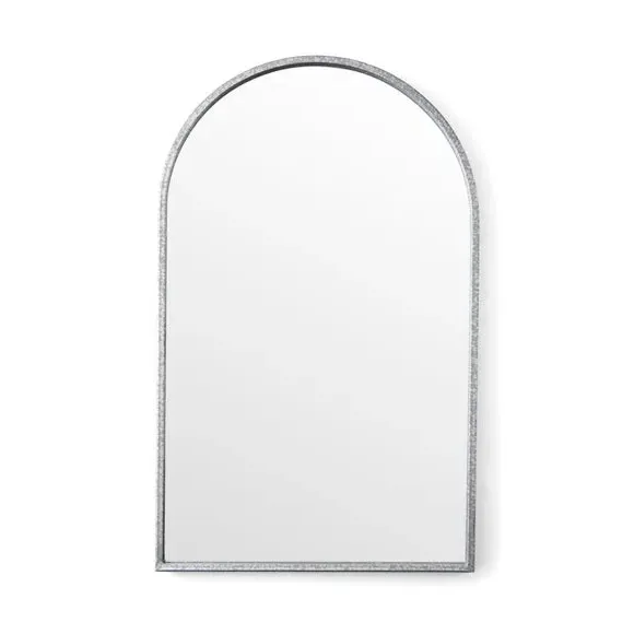Arched Wall Mirror - Steel, Galvanised