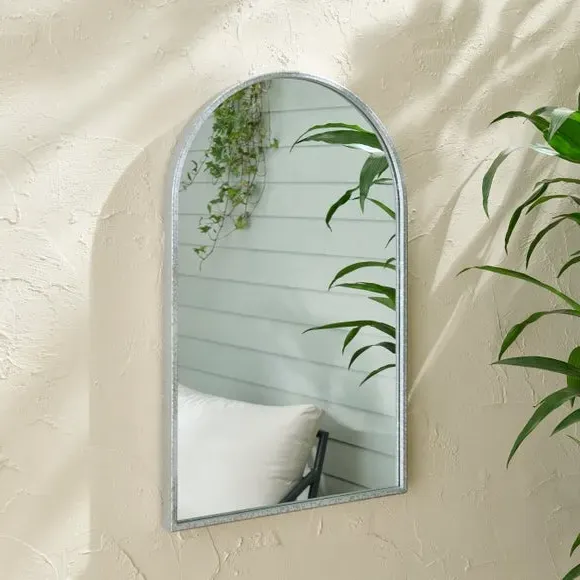 Arched Wall Mirror - Steel, Galvanised image