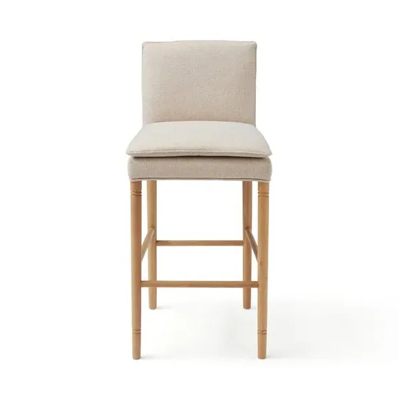 Bar Stool with Cushion - Natural, Oak