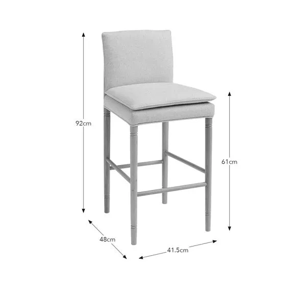 Bar Stool with Cushion - Natural, Oak
