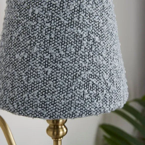 Boucle Lamp Shade with Candle Clip - Blue