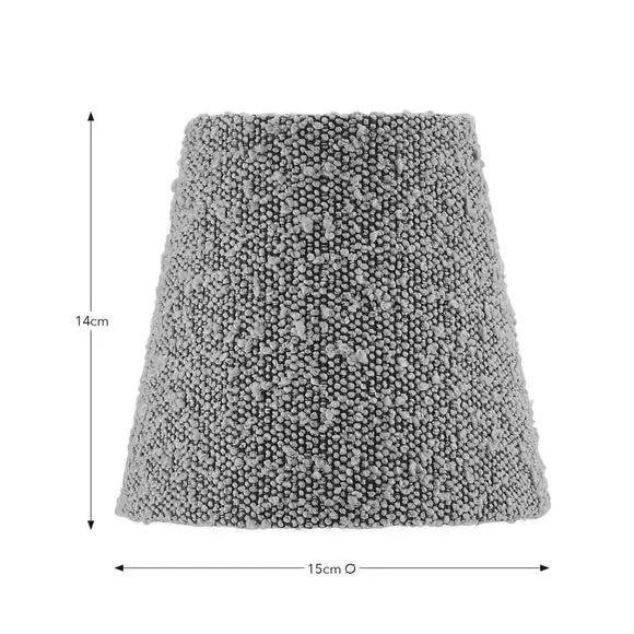 Boucle Lamp Shade with Candle Clip - Blue