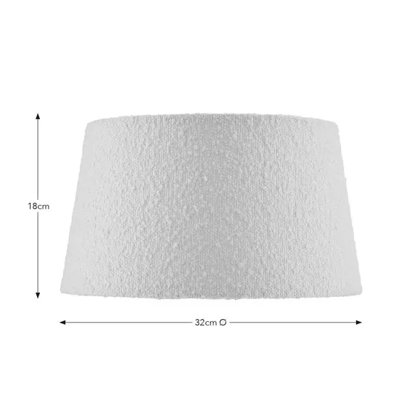 Boucle Lamp Shade with Candle Clip - Ivory