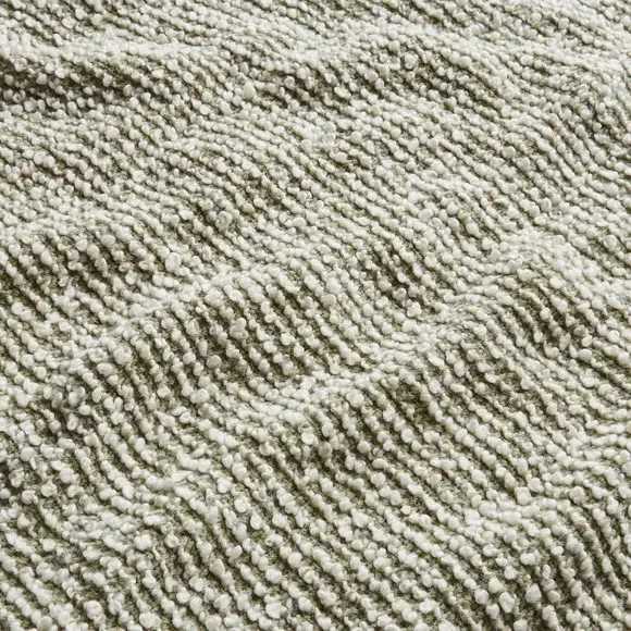 Boucle Throw Blanket with Fringe - Sage