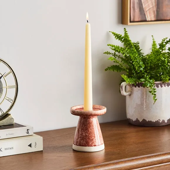 Ceramic Candle Holder - Terracotta, Reactive Glaze image
