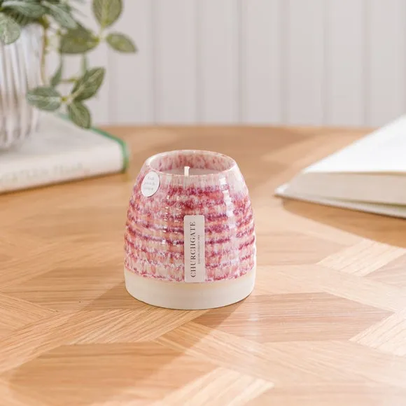 Ceramic Candle Mulberry & Geranium - Red