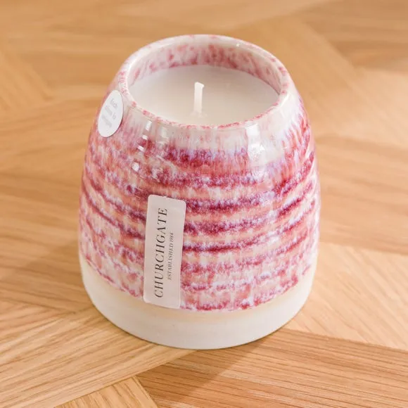 Ceramic Candle Mulberry & Geranium - Red