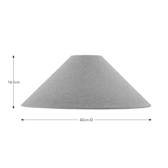 Conical Lamp Shade with Brass Frame - Gold, Linen