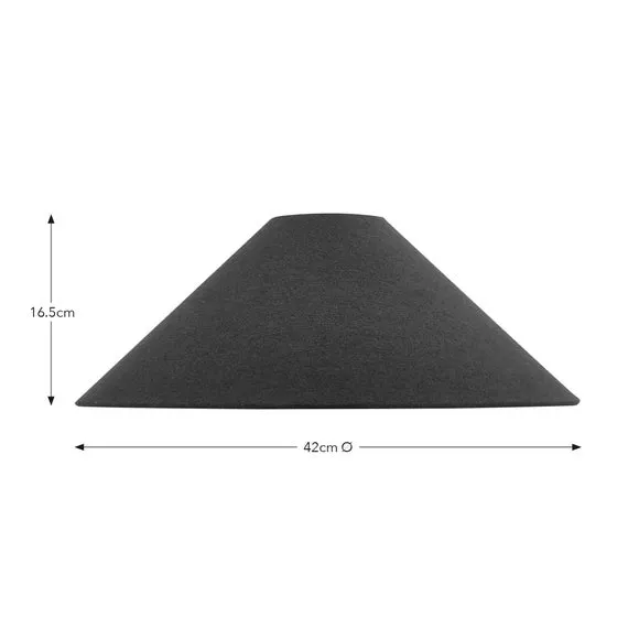 Conical Lamp Shade with Brass Frame - Wine, Linen