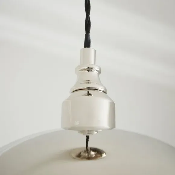 Dome Pendant Light Industrial Style - Silver