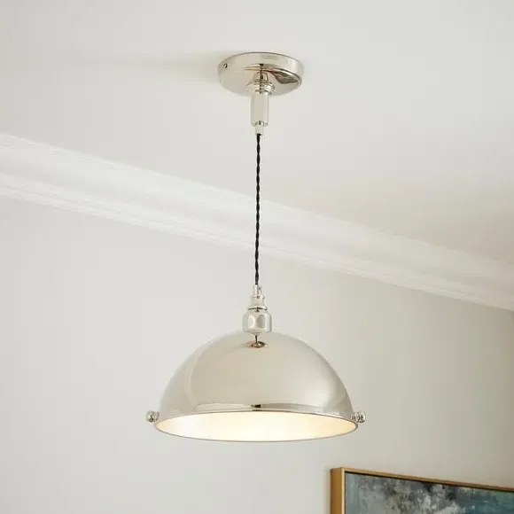 Dome Pendant Light Industrial Style - Silver image