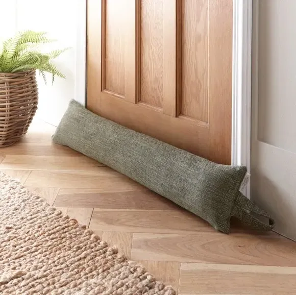 Draught Excluder with Hanging Loop - Olive, Polyester image