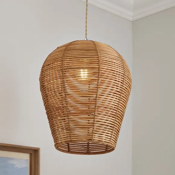 Easy Fit Lamp Shade - Beige, Rattan image