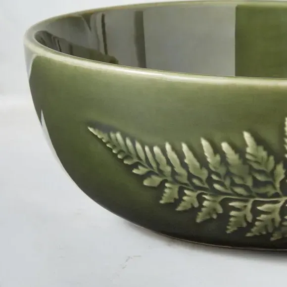 Embossed Cereal Bowl - Fern, Stoneware