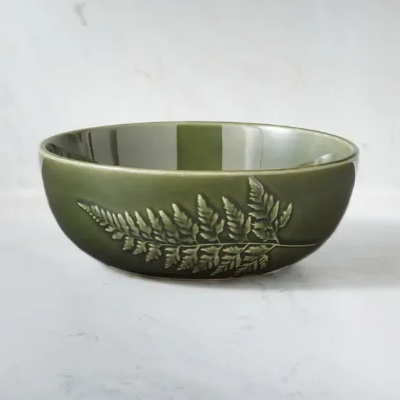 Embossed Cereal Bowl - Fern, Stoneware image