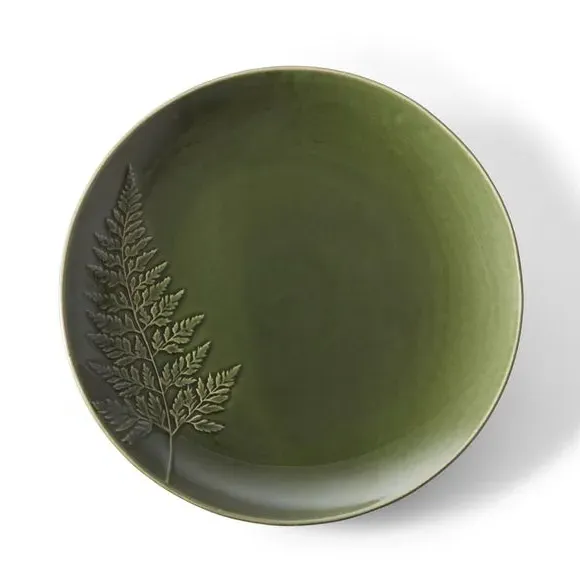 Embossed Dinner Plate - Fern, Stoneware
