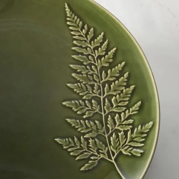 Embossed Side Plate - Fern, Stoneware
