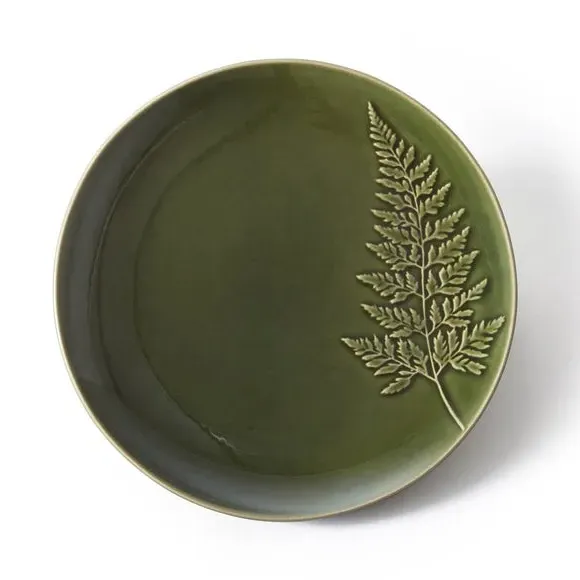 Embossed Side Plate - Fern, Stoneware