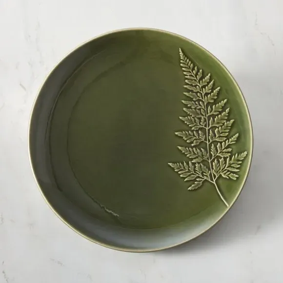 Embossed Side Plate - Fern, Stoneware image