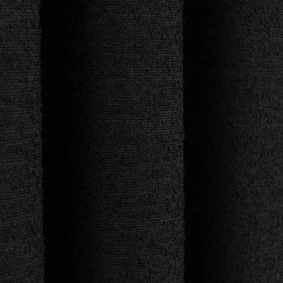Eyelet Curtains with Lining - Black, Boucle