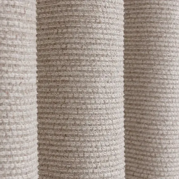 Eyelet Curtains with Textured Design - Natural