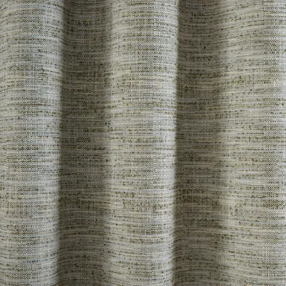 Eyelet Curtains with Textured Weave - Green