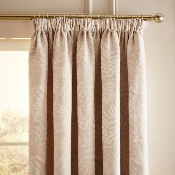 Fern Pencil Pleat Curtains - Natural
