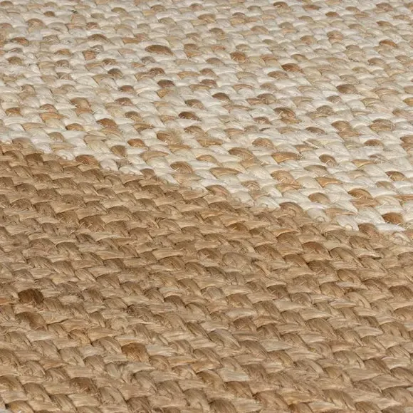 Flatweave Rug with Border Design - Natural, Jute