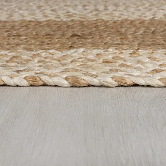 Flatweave Rug with Border Design - Natural, Jute