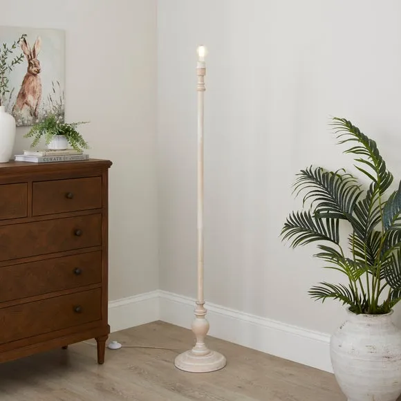 Floor Lamp Base - Natural, Rubberwood image
