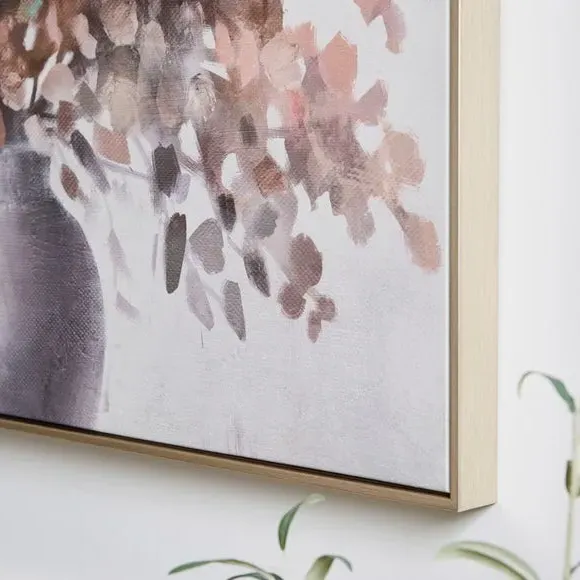 Framed Canvas Print Florals - Amber, Canvas