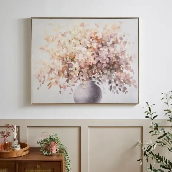 Framed Canvas Print Florals - Amber, Canvas image