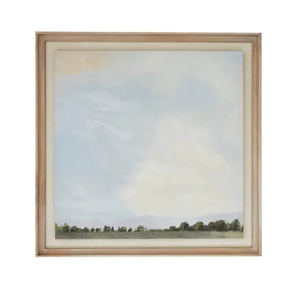 Framed Print Churchgate Sky - Light Blue, Canvas