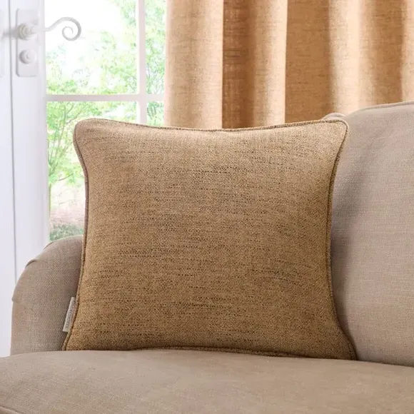 Herringbone Cushion - Honey, Textured Fabric image