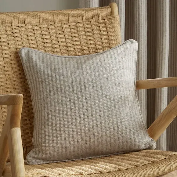 Herringbone Cushion with Removable Cover - Natural