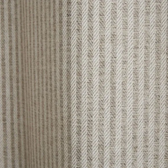Herringbone Stripe Eyelet Curtains - Natural