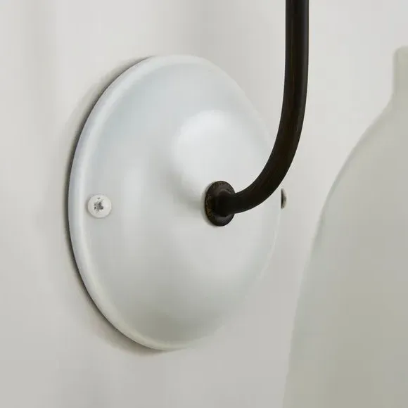 Industrial Wall Light with Cut-Out - Off-White