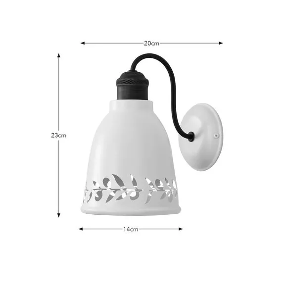 Industrial Wall Light with Cut-Out - Off-White