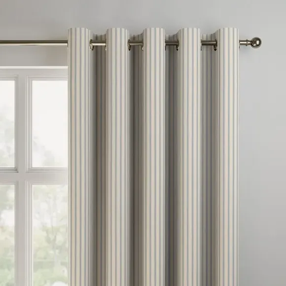 Made to Measure Curtains - Blue, Cotton