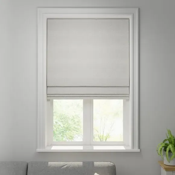 Made to Measure Roman Blind - Ivory, Boucle