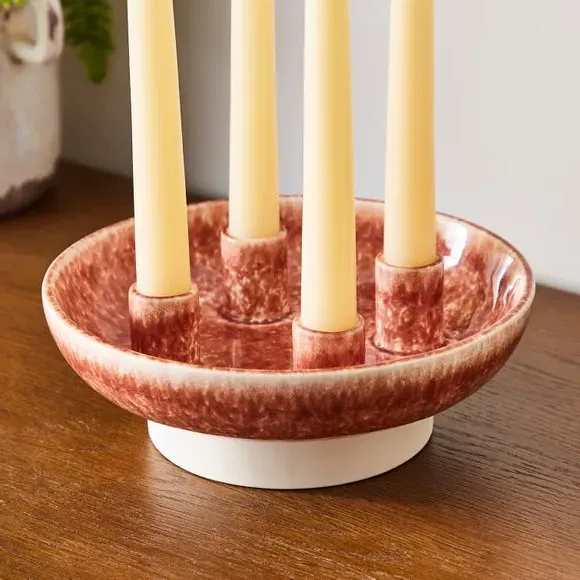 Multi Candlestick Holder - Terracotta, Ceramic
