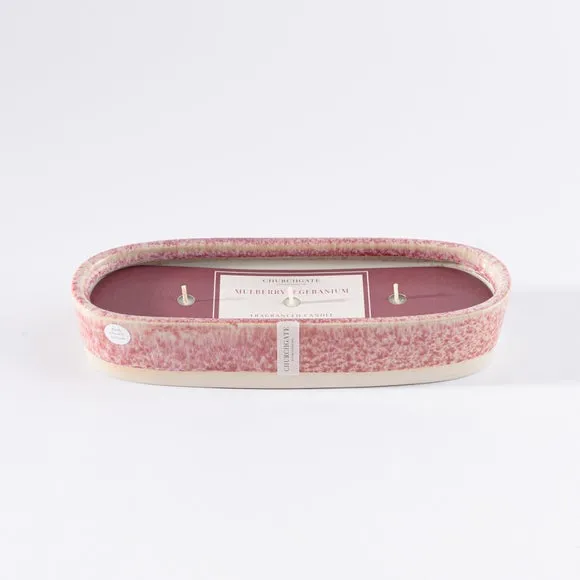 Multi Wick Candle - Red, Ceramic